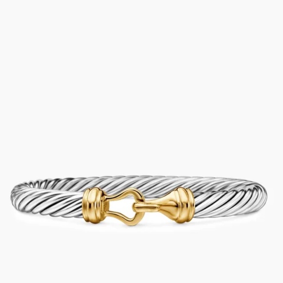 David Yurman Silver and Gold Twisted Bracelet